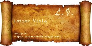 Latzer Viola névjegykártya